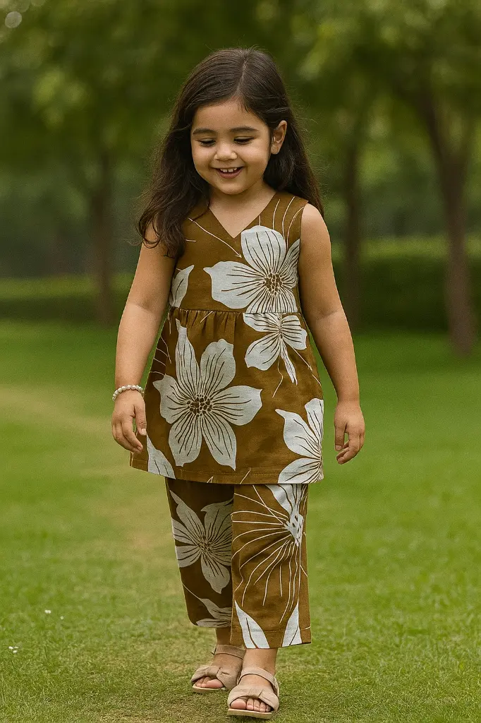 Nature Bloom Co-ord Set for Girls
