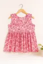 Blush Butterfly Sleeveless Frock